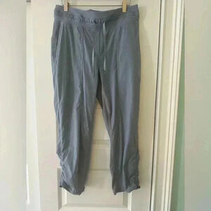 Lululemon Dance Studio Mid Rise Cropped Pants Womens 8 Adjustable Safflower Blue